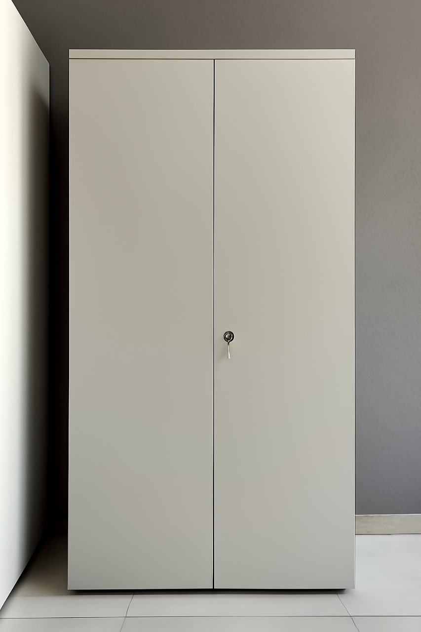 Mueble de Guardado con Puertas y Llave - Blanco